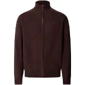 Hackett London für Herren. HM7000257 Pullover mit Reißverschluss Lambswool Fzip braun (L), Lässig, Wolle
