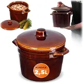 Kadax Gärbehälter für Hausbrauereien "Athena", Sauerkrautgärtopf, Tonfass, Topf 2,5L