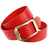 Anthoni Crown Ledergürtel , Damen, Gr. 100, rot, Leder, unifarben, Gürtel Ledergürtel, Vollrindledergürtel in rot