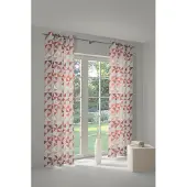 Wirth Vorhang "Berlare", orange (terra), B:132cm H:355cm, Jacquard, Baumwolle, Polyester, Gardinen, Vorhang