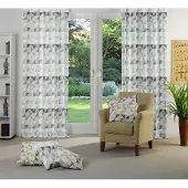 Wirth Vorhang "Berlare", grün (mint), B:132cm H:215cm, Jacquard, Baumwolle, Polyester, Gardinen, Vorhang
