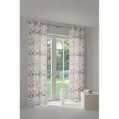 Wirth Vorhang "Berlare", rosa (rosé), B:132cm H:315cm, Jacquard, Baumwolle, Polyester, Gardinen, Vorhang