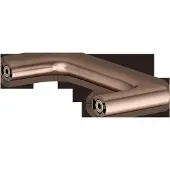 Keuco EDITION 400 Handtuchring, starr, verdeckte Befestigung, 11521290000, Farbe: rotgold gebürstet
