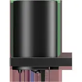 Keuco EDITION 11 Seifenspender, Echtkristall-Stulpglas, 180 ml, 11152379000, Farbe: Schwarz Matt