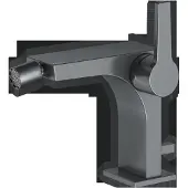 Keuco EDITION 11 Einhebel-Bidetmischer, Ausladung 139mm, mit Ablaufgarnitur, 51109130000, Farbe: Schwarzchrom gebürstet