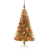 vidaXL Weihnachtsbaum Gold 150 cm PET