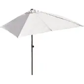 Sonstiges Halb-Sonnenschirm Rechteckig 250x130cm Off-white Wasserabweisendes Polyester Stahlgestell UV 30+