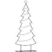 Syfax Metall-Weihnachtsbaum mit Ständer KUOPIO 180 cm Stahl Schwarz