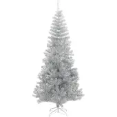 Syfax Künstlicher Weihnachtsbaum mit Ständer Silber 210 cm PET