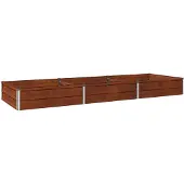 Syfax Hochbeet im Garten Wetterfeststahl 240 x 80 x 24 cm
