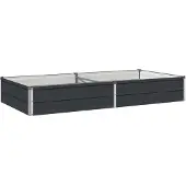 vidaXL Hochbeet im Garten Anthrazit 160 x 80 x 24 cm Stahl