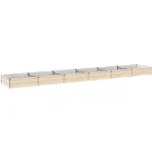 Syfax Hochbeet im Garten Elfenbein 480 x 80 x 24 cm Verzinkter Stahl