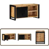 vidaXL TV-Schrank 80x30x40 cm Raues Massivholz Mango