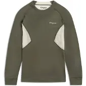 Bergans Inner:pure Merino Long Sleeve Women green mud/creme (25866) XL