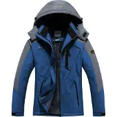 Merkloos Herren Ski-Jacke Wasserdicht Winterjacke Mit Futter