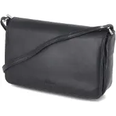 Beliana Damen Überschlagtasche Schwarz Glattleder Größe: One Size