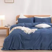 Gezu Bettwäsche Set Baumwolle 200x220cm Dunkelgrün Grau 3-teilig mit Reißverschluss