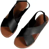 Merkloos Omgoods – Bequeme Sommersandalen für Damen mit flachem Fußbett