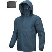 Merkloos Wasserdichte Herrenregenjacke mit Kapuze