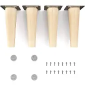 Merkloos Set mit 4 Möbelbeinen aus Buche, 15 cm hoch
