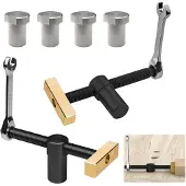 Merkloos Omgoods – Set aus 2 Werkbank-Zwingen mit 4 Positionierungselementen