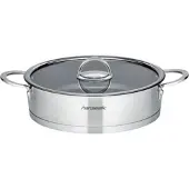 Hanseatic Servierpfanne "", silber (silberfarben, schwarz), H:8cm Ø:28cm, Pfannen, Servierpfanne, rostfrei, mit Antihaft-Versiegelung, Induktion
