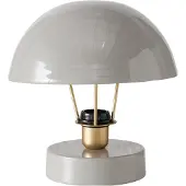 Boltze Tischlampe aus Metall CLOVER, grauer Lampenschirm, Ø 25 cm