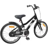 vidaXL Kinderfahrrad 18 Zoll für 5-7 Jahre alt Schwarz