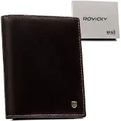 Peterson Rovicky | kompaktes Herrenportemonnaie, mit RFID, Dunkelbraun, 9x12 cm