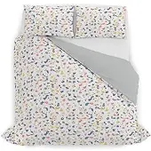 Merkloos Wachstuch-Bettwäsche-Set für ein Doppelbett