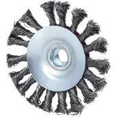 Ks Tools Rostfreie Kegelform-Stahldrahtrundbürste 0,5 mm Ø 100 mm - 340.0050