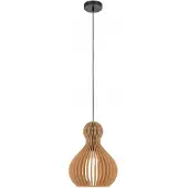 Maytoni Pendelleuchte Holz Schwarz - Hängeleuchte E27 , 30 cm