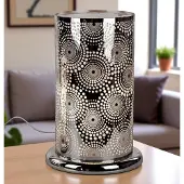 Formano Touch Lampe Kreise Edelstahl Tischleuchte 24x15x15cm 3 fach Touch-Dimmer