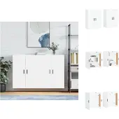vidaXL Wandschrank Weiß 69,5x34x90 cm Holzwerkstoff