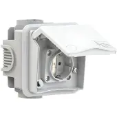 Pce 8830v Schutzkontakt-Unterputzsteckdose inkl. UP-Dose Design IP44 (weiß)