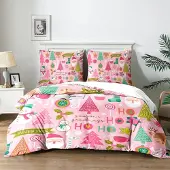 Sonstiges Weihnachts Bettwäsche 3-teilig 220x240cm Rentier mit 2 Kissenbezügen 65x65cm Polyester