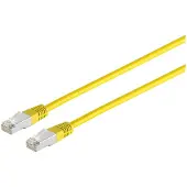 S-Conn Patchkabel cat 6 S/FTP PIMF Halogenfrei gelb 1m