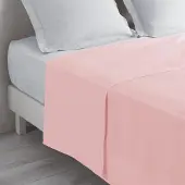 Merkloos Baumwoll-Bettlaken 180 x 290 cm in Rosa