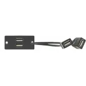 Kramer WU-2AA Wall-Plate Einsatz mit 2x USB 2.0 -A Durchgangsverbinder