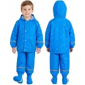 Merkloos Wasserdichte Regenjacke für Kinder mit Aufbewahrungstasche