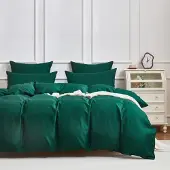 Gezu Bettwäsche-Set 3-teilig Mako Satin Baumwolle Olivgrün 200x220cm + 2x 80x80cm Reißverschluss