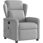 vidaXL Massagesessel Wolkengrau Stoff