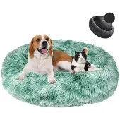 Sonstiges Hundebett Donut Plüsch Waschbar Weich Gradient-Green Ø110cm