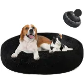 Sonstiges Hundebett Donut Plüsch Waschbar Ø70cm Schwarz