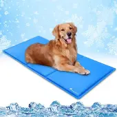 Sonstiges Kühlmatte Hund L 90x50cm Blau Selbstkühlende Gelmatte Langlebig Wasserfest Sommer