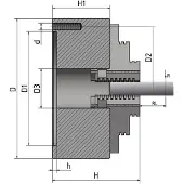Optimum Vierbacken-Drehfutter Guss, zentrisch spannend Ø 100 mm