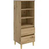 vidaXL Highboard Artisan-Eiche 40 x 36 x 110 cm Holzwerkstoff