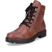 Rieker Damenschuhe Stiefeletten Schnürer Stiefel Braun Freizeit