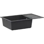 vidaXL Küchenspüle Einbecken Granit 78 x 50 x 20 cm Graphit
