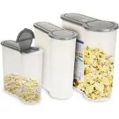 Excellent houseware Lebensmittelbehälter Vorratsdose für Flocken Grützen Nudeln 3ER SET